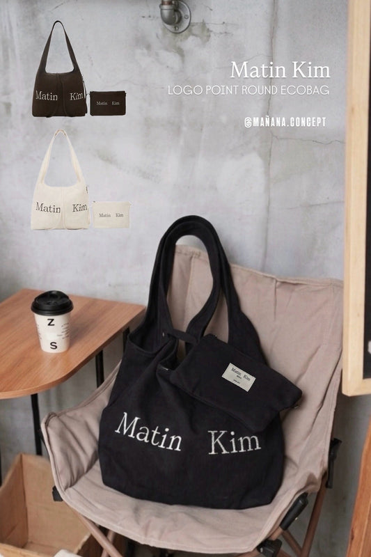 MATIN KIM - LOGO POINT ROUND ECOBAG