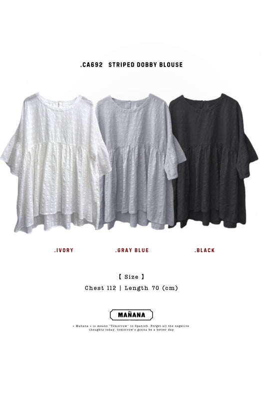 CA692 STRIPED DOBBY BLOUSE