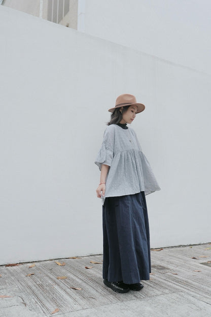 CA692 STRIPED DOBBY BLOUSE