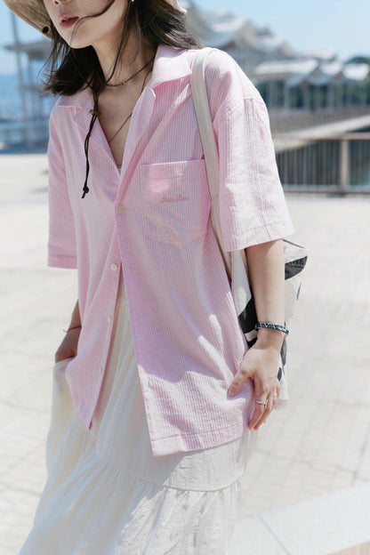 MZ794 STRIPED BOYFRIEND SHIRT