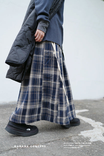 MZ586 PLAID FLANNEL SKIRT