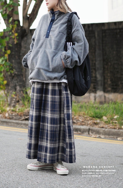 MZ586 PLAID FLANNEL SKIRT