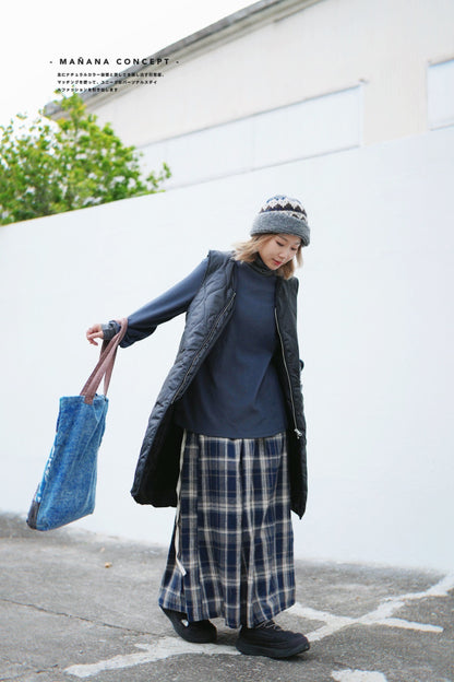 MZ586 PLAID FLANNEL SKIRT