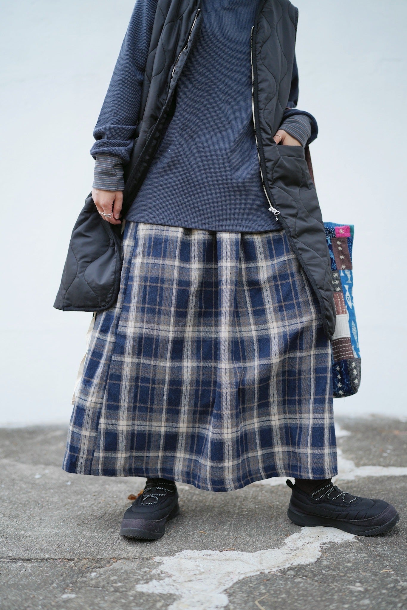 MZ586 PLAID FLANNEL SKIRT