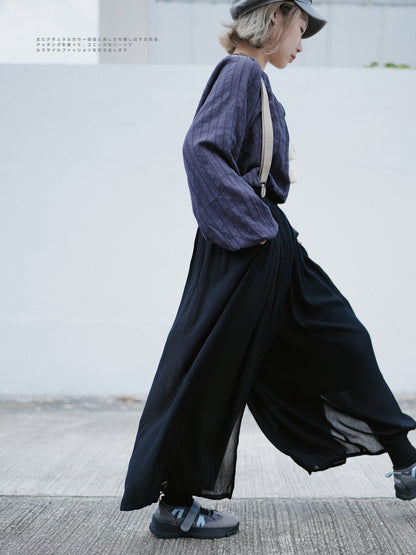 NA413 RAYON WIDE PANTS