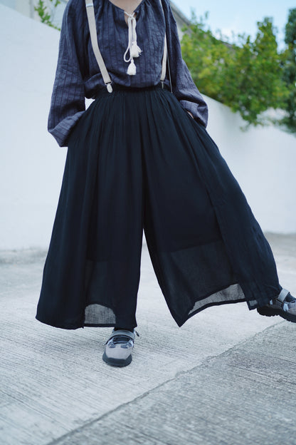 NA413 RAYON WIDE PANTS