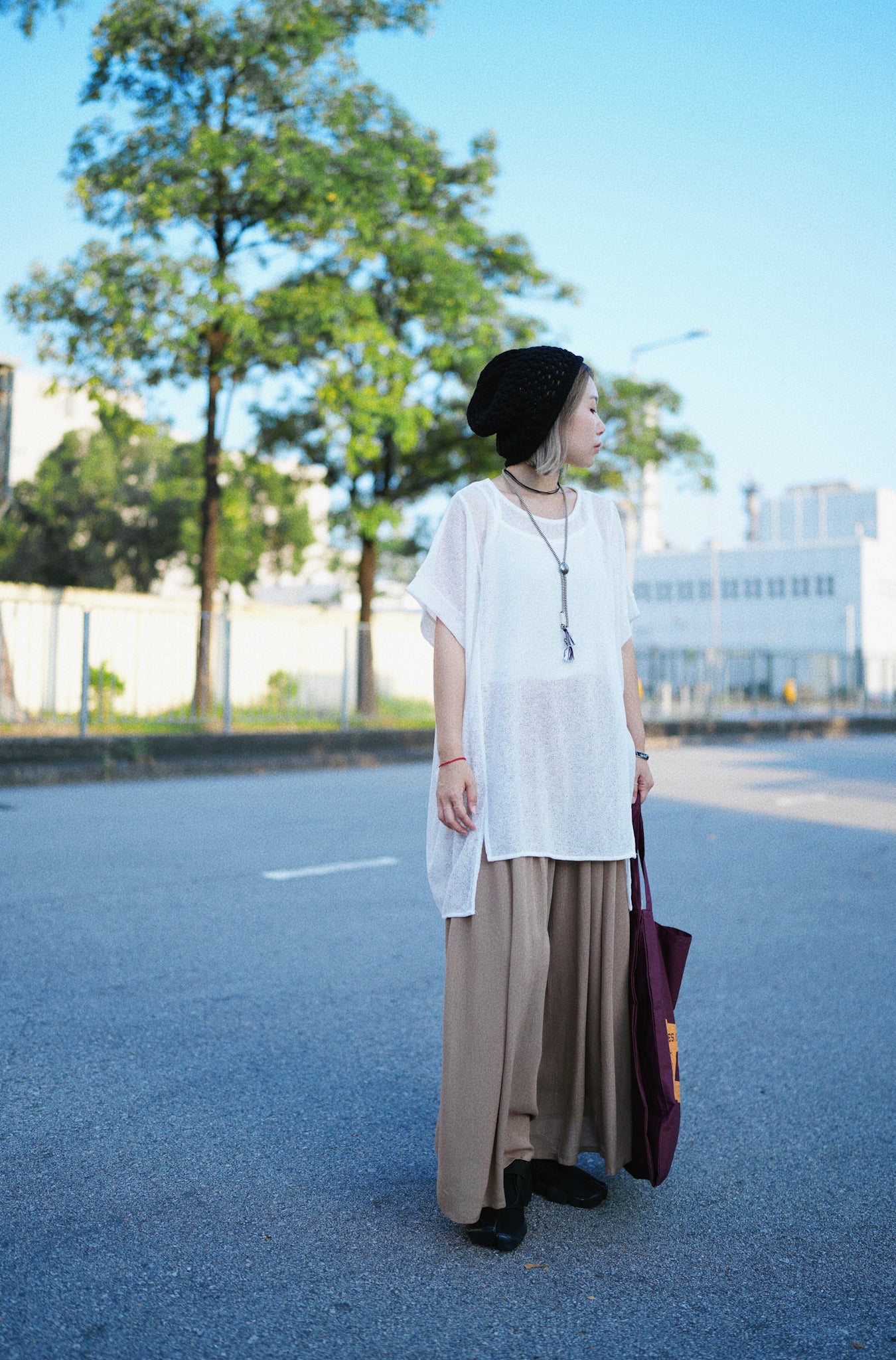 NA414 RAYON WIDE PANTS