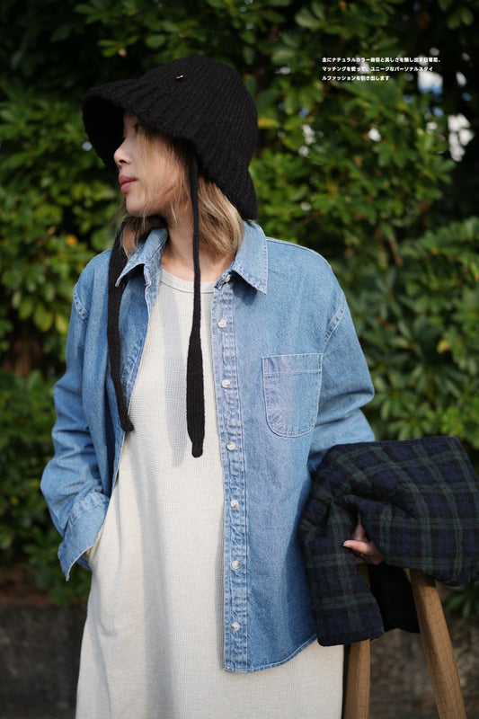 MZ589 DENIM POCKET SHIRT