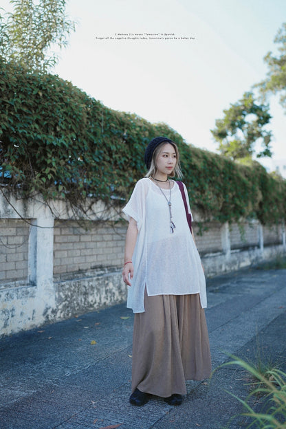 NA414 RAYON WIDE PANTS