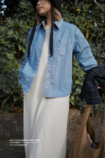 MZ589 DENIM POCKET SHIRT