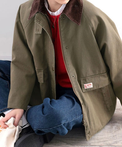 NA370 CONTRAST-COLLAR QUILTED LINING JACKET