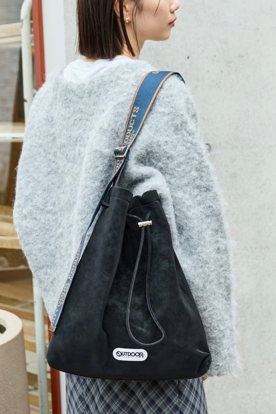 NA467 OUTDOOR PRODUCTS - SUEDE LOGO TAPE BAG