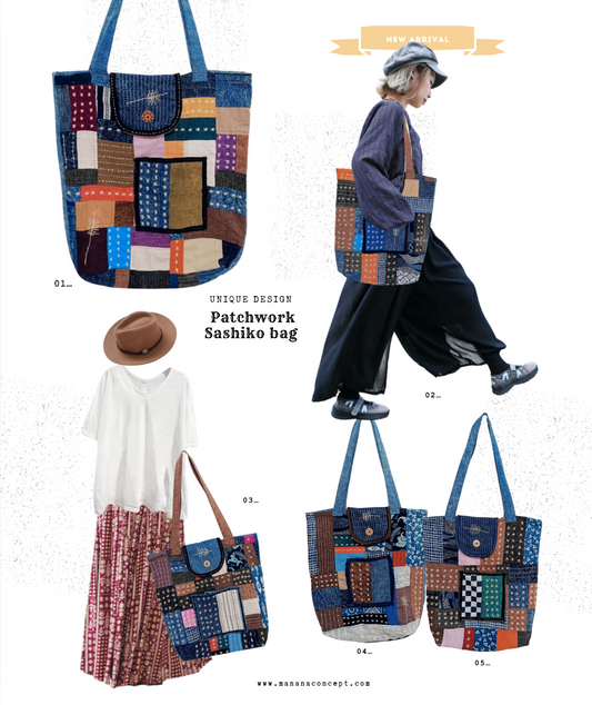 NA417 PATCHWORK SASHIKO BAG