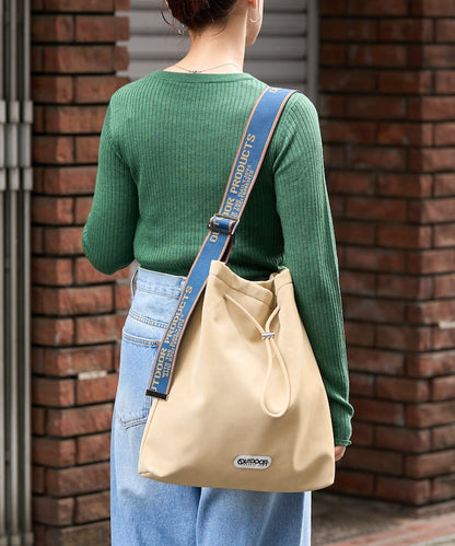NA467 OUTDOOR PRODUCTS - SUEDE LOGO TAPE BAG