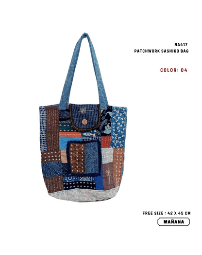 NA417 PATCHWORK SASHIKO BAG
