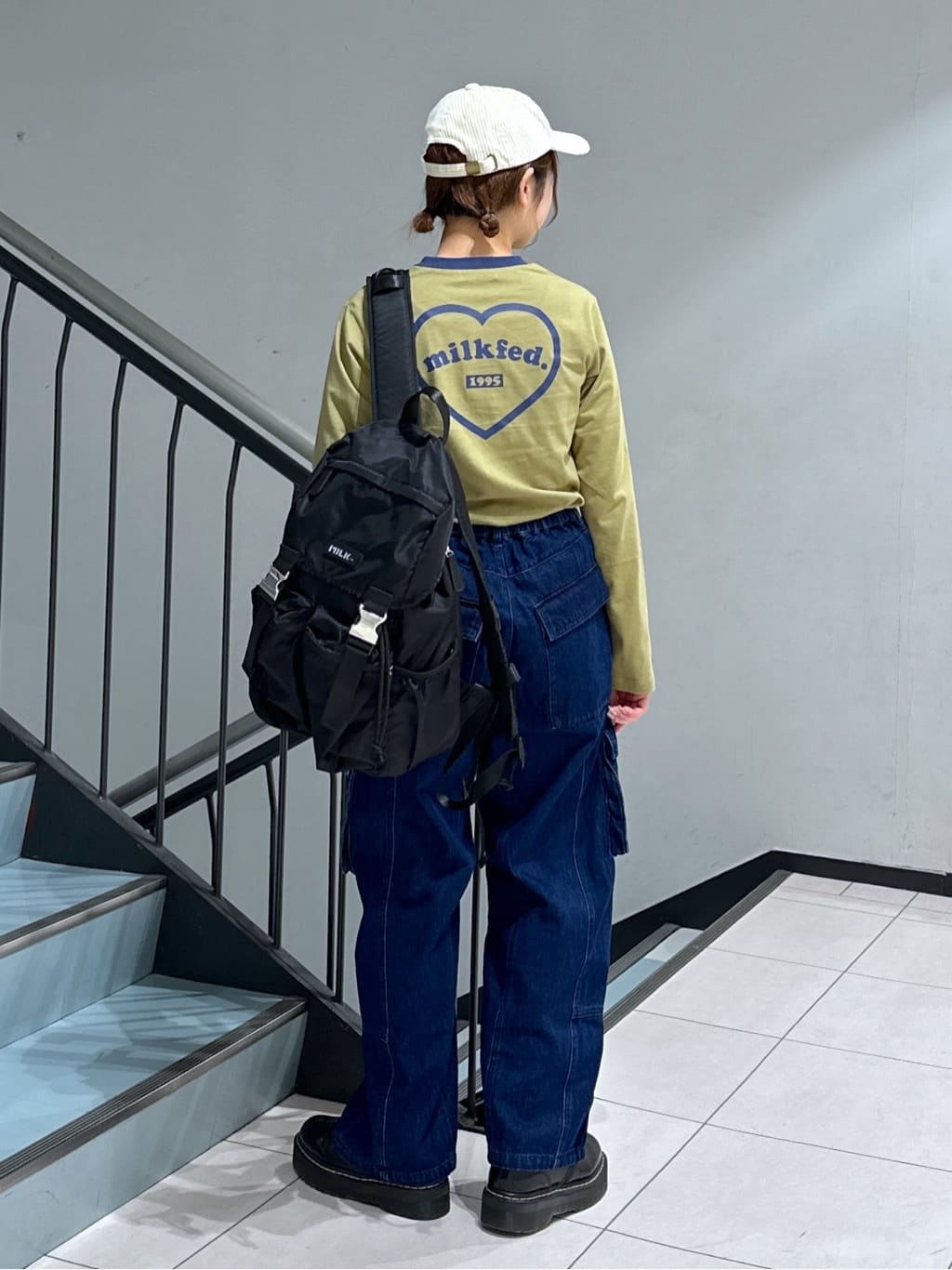 CA597 MILKFED. Logo Plate Backpack