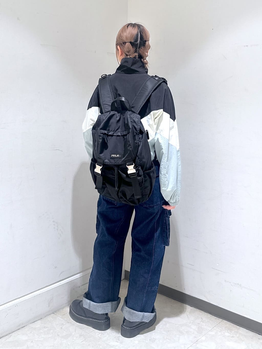 CA597 MILKFED. Logo Plate Backpack