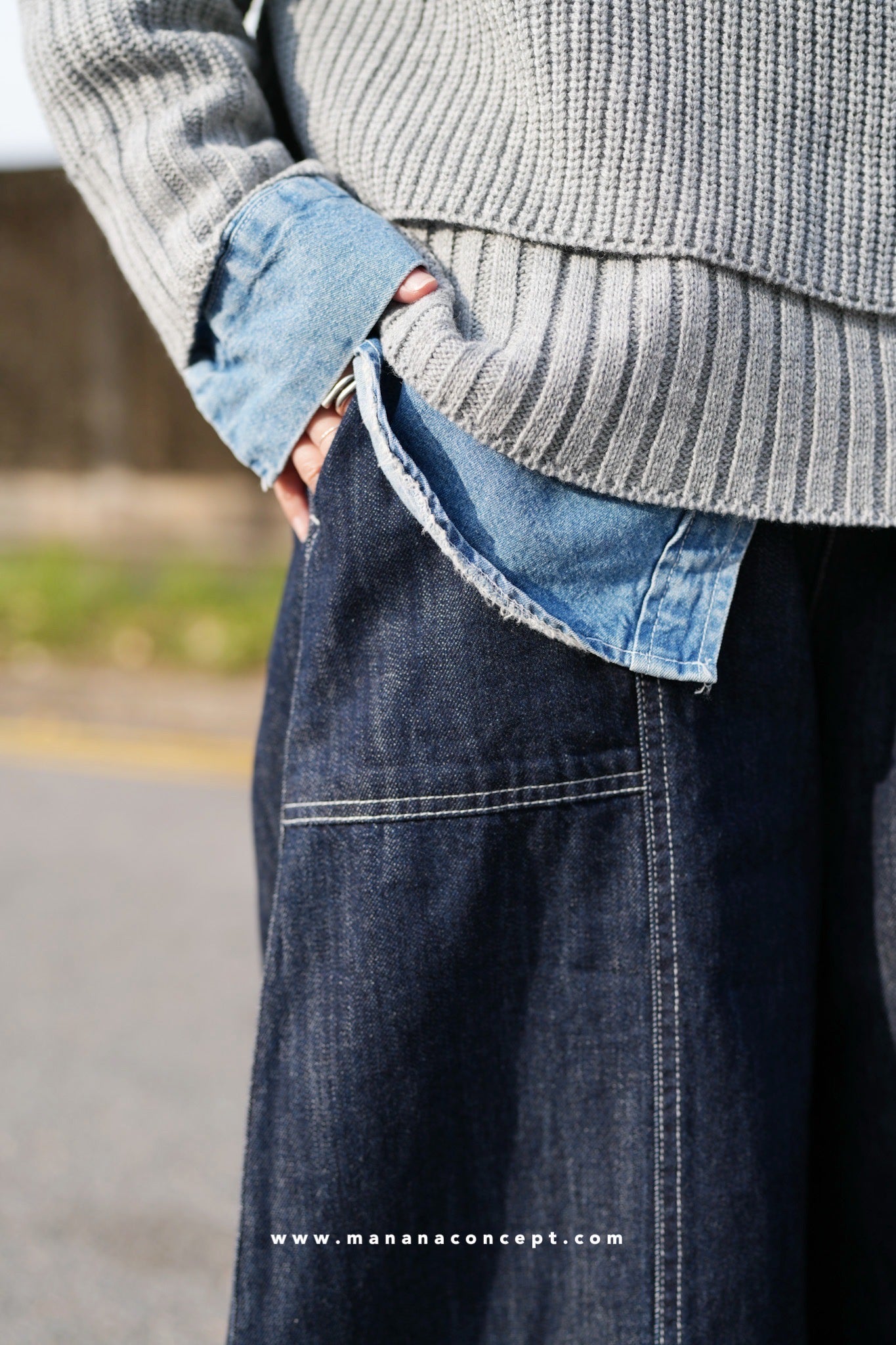 MZ589 DENIM POCKET SHIRT