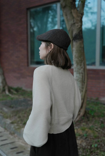 MZ891 VINTAGE WOOL BLEND FLAT CAP