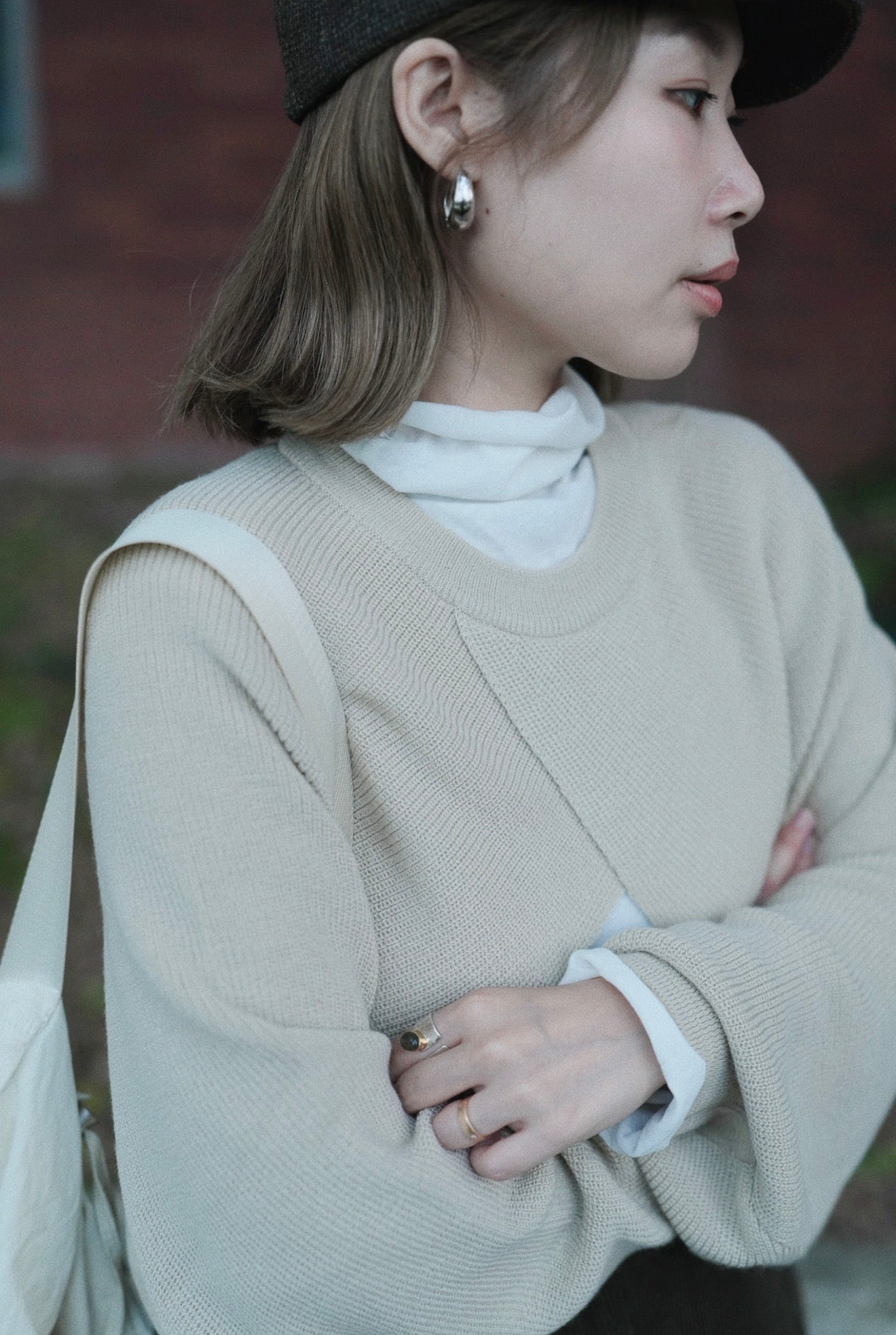 MZ865 TURTLE-NECK PATCHED TOP【 2件減$20, 4件減$50 】