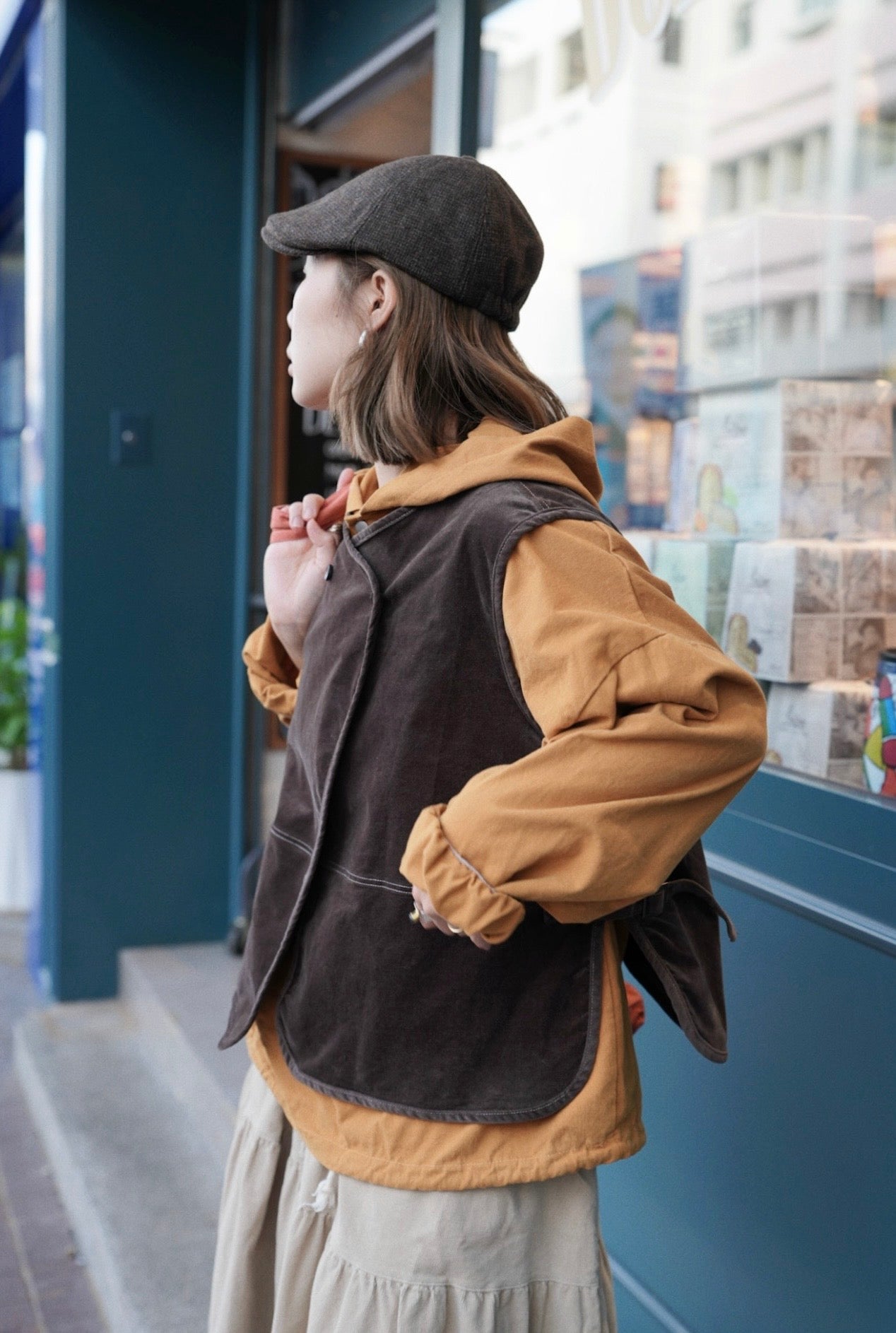 MZ891 VINTAGE WOOL BLEND FLAT CAP