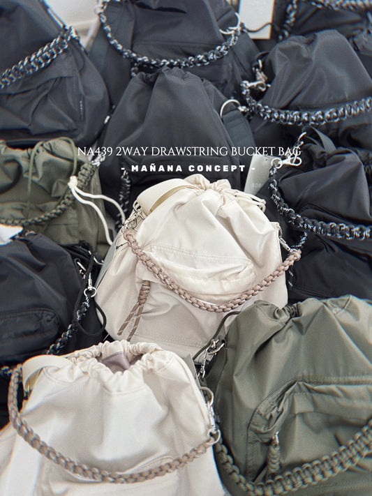 NA439 2WAY DRAWSTRING BUCKET BAG