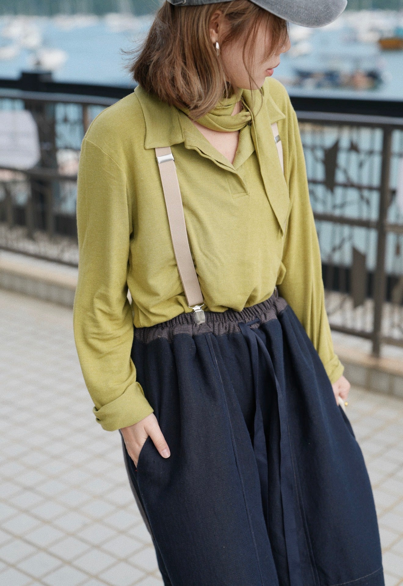 MZ874 RAYON TOP WITH SCARF SET