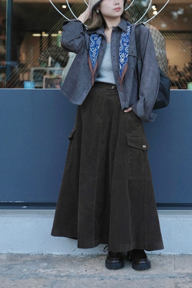 MZ897 SUEDE SHIRT TOP SET