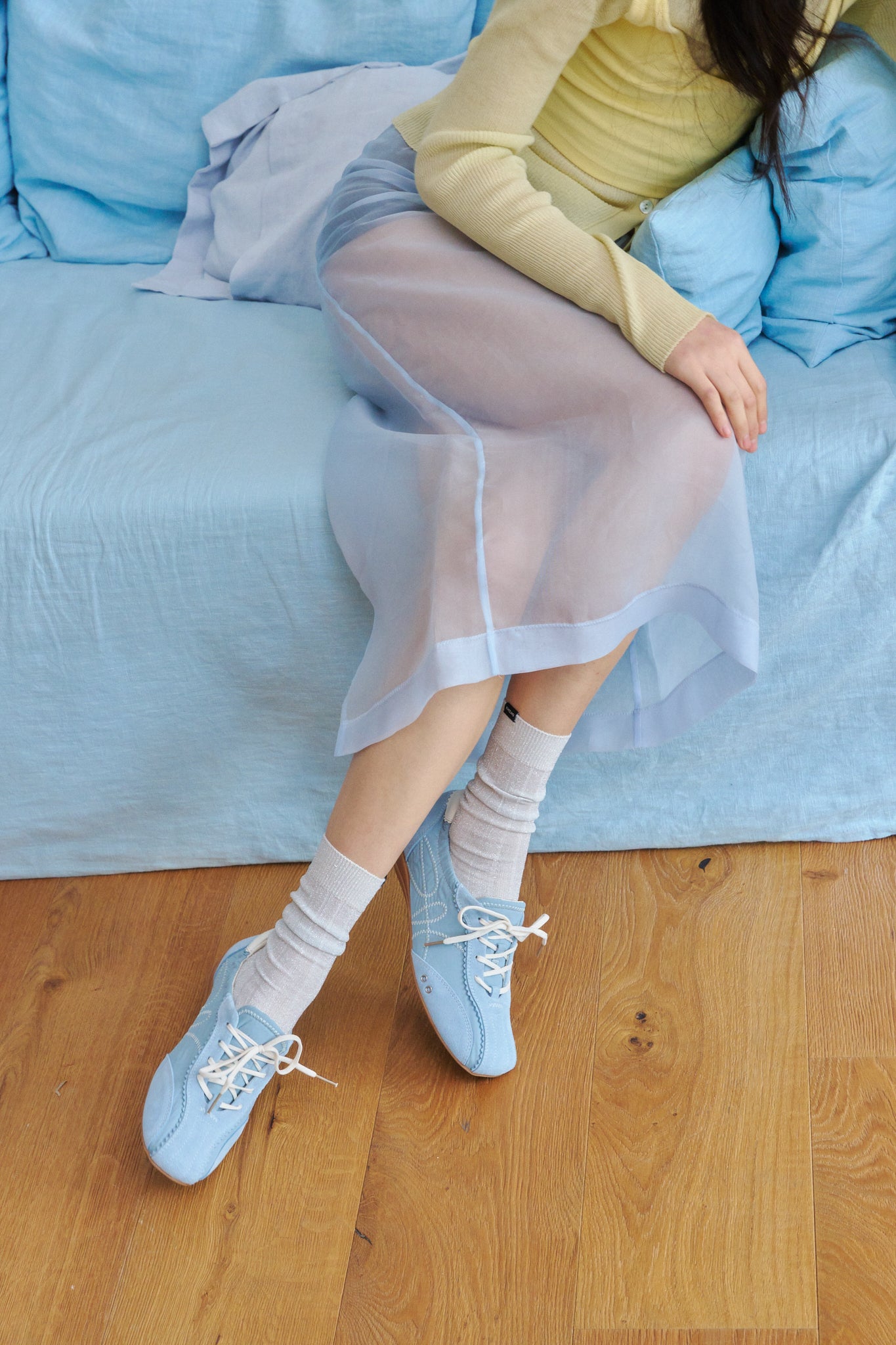 KHIHO SKIA PINKING SHIRRING SNEAKERS
