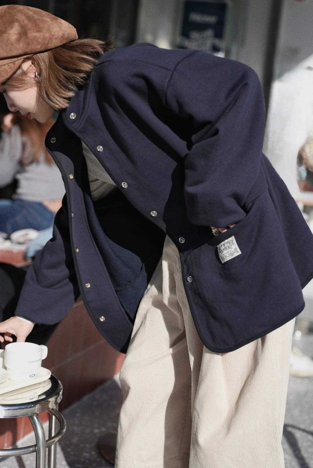 MZ844 STAND COLLAR SWEAT JACKET