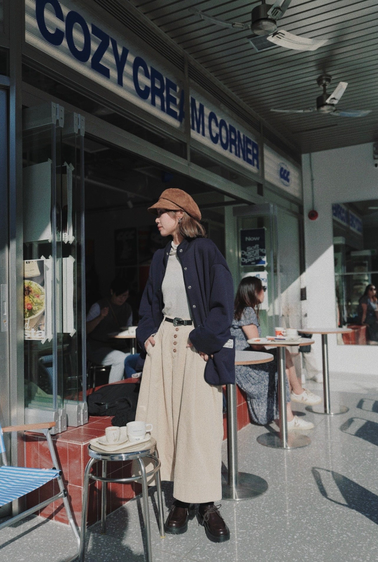 MZ886 CORDUROY WIDE LEG PANTS