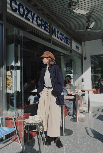 MZ844 STAND COLLAR SWEAT JACKET