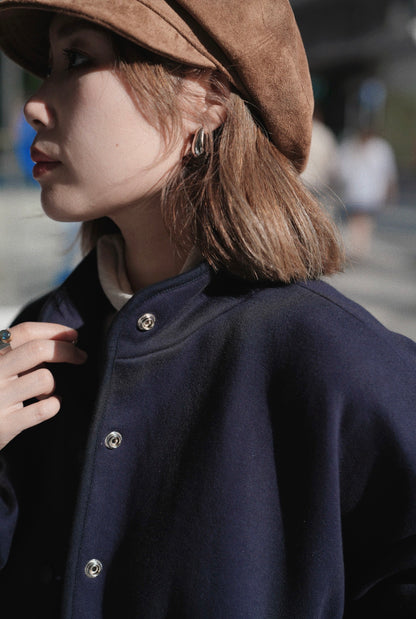 MZ844 STAND COLLAR SWEAT JACKET