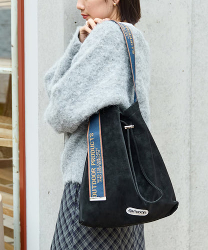 NA467 OUTDOOR PRODUCTS - SUEDE LOGO TAPE BAG