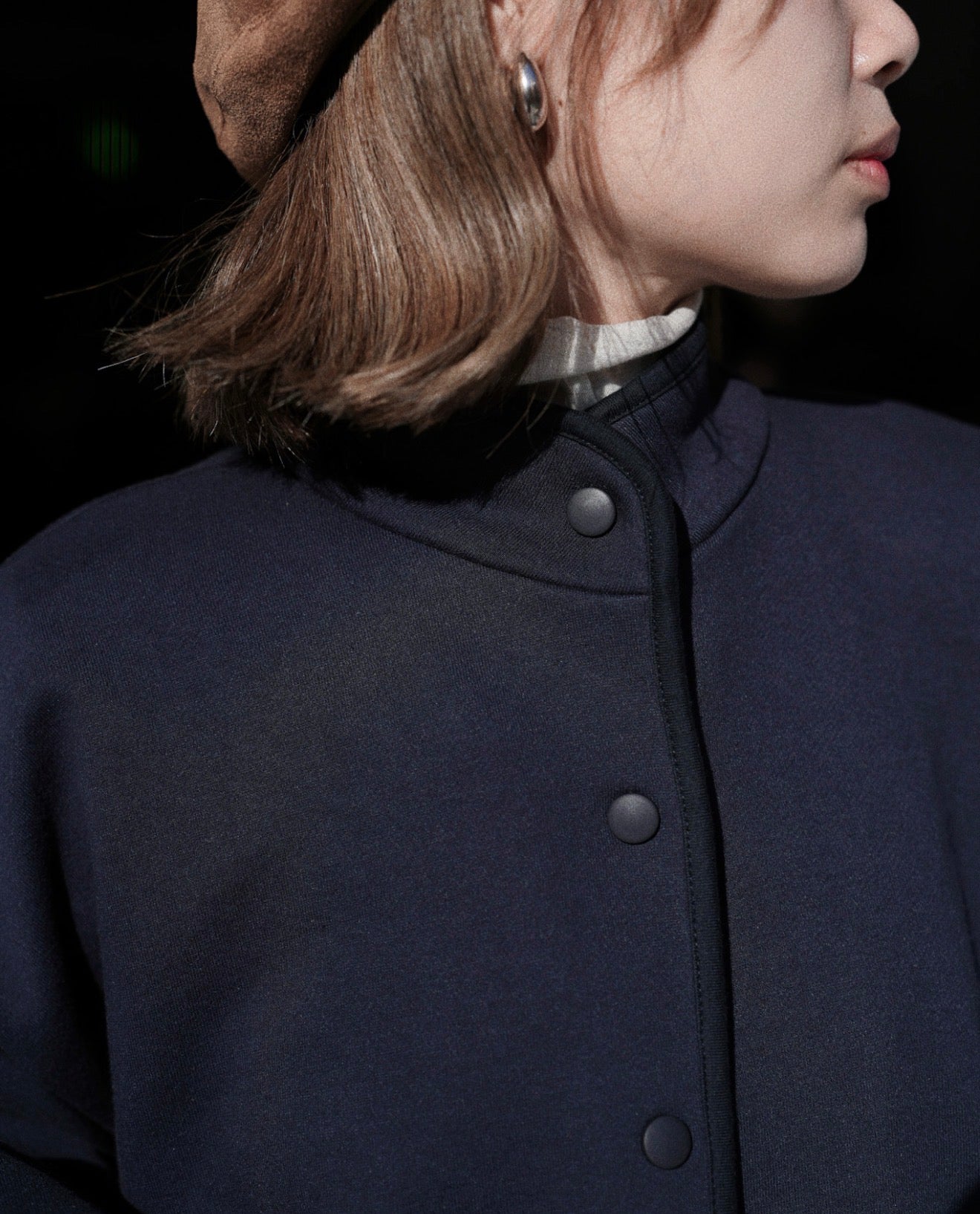 MZ844 STAND COLLAR SWEAT JACKET