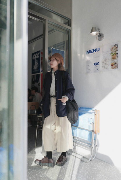 MZ844 STAND COLLAR SWEAT JACKET