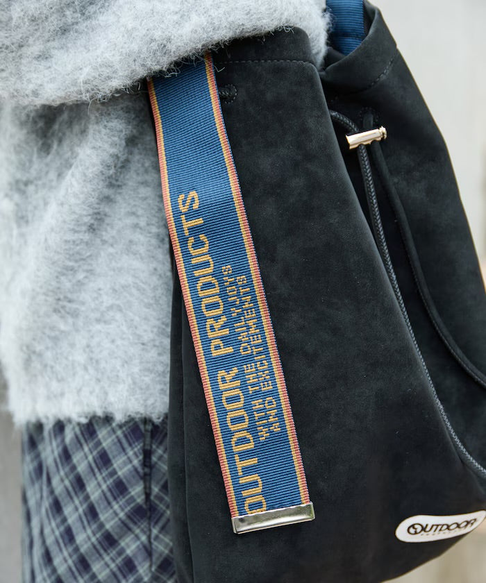 NA467 OUTDOOR PRODUCTS - SUEDE LOGO TAPE BAG