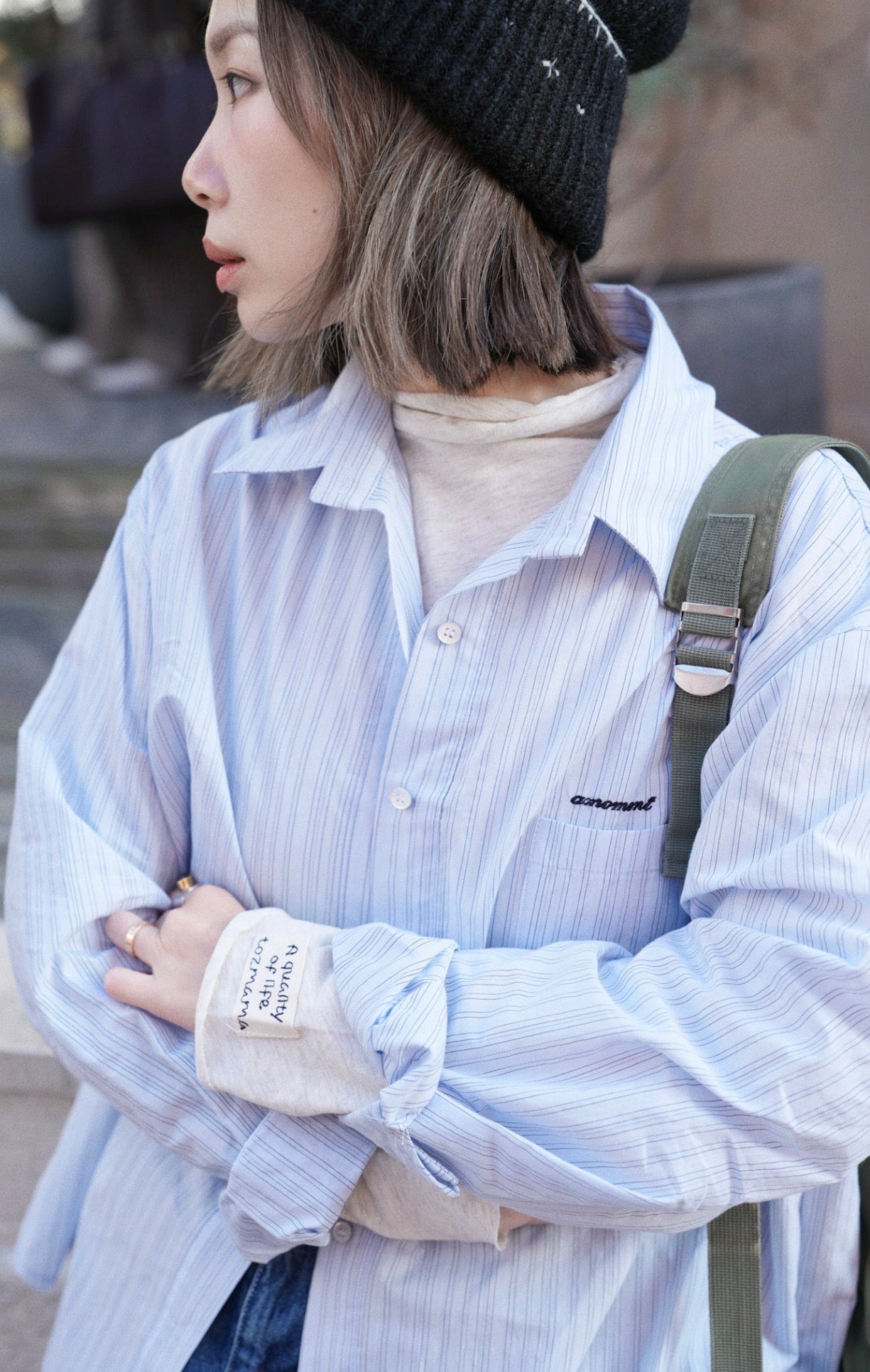 MZ883 EMBROIDERED STRIPED SHIRT