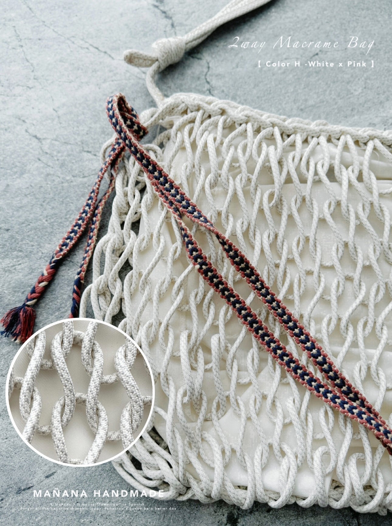 CA626 Mañana Handmade 2way Macrame Bag