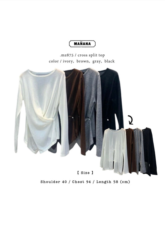 MZ875 CROSS SPLIT TOP