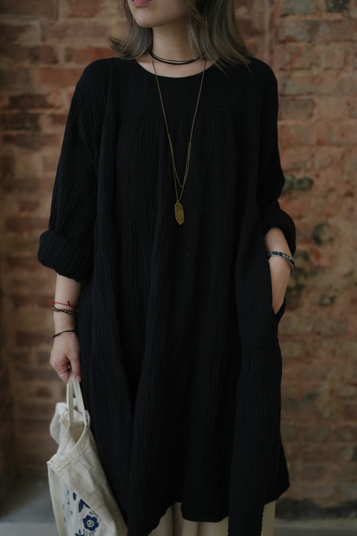 CA609 2WAY Gauze Dress