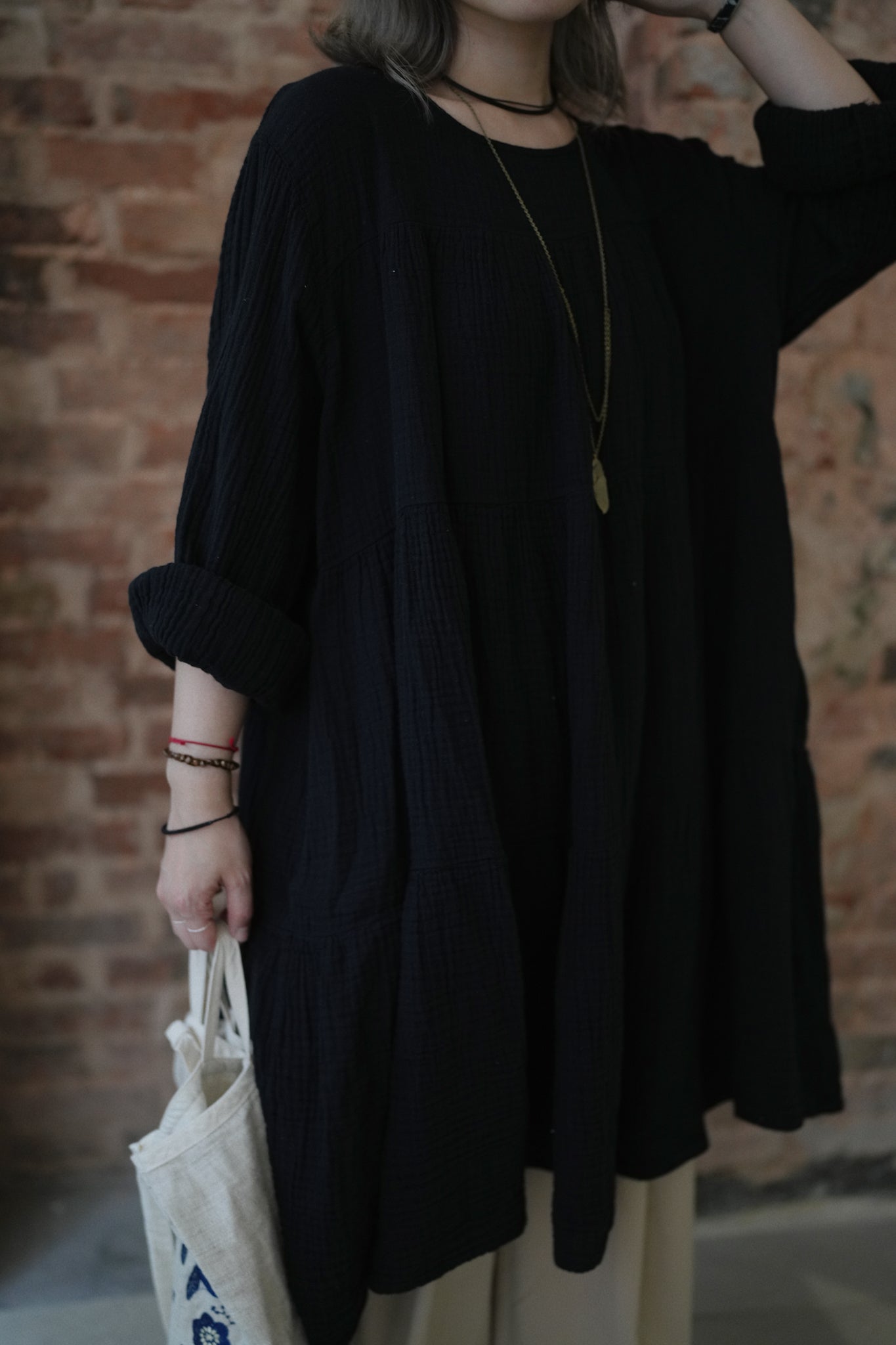 CA609 2WAY Gauze Dress