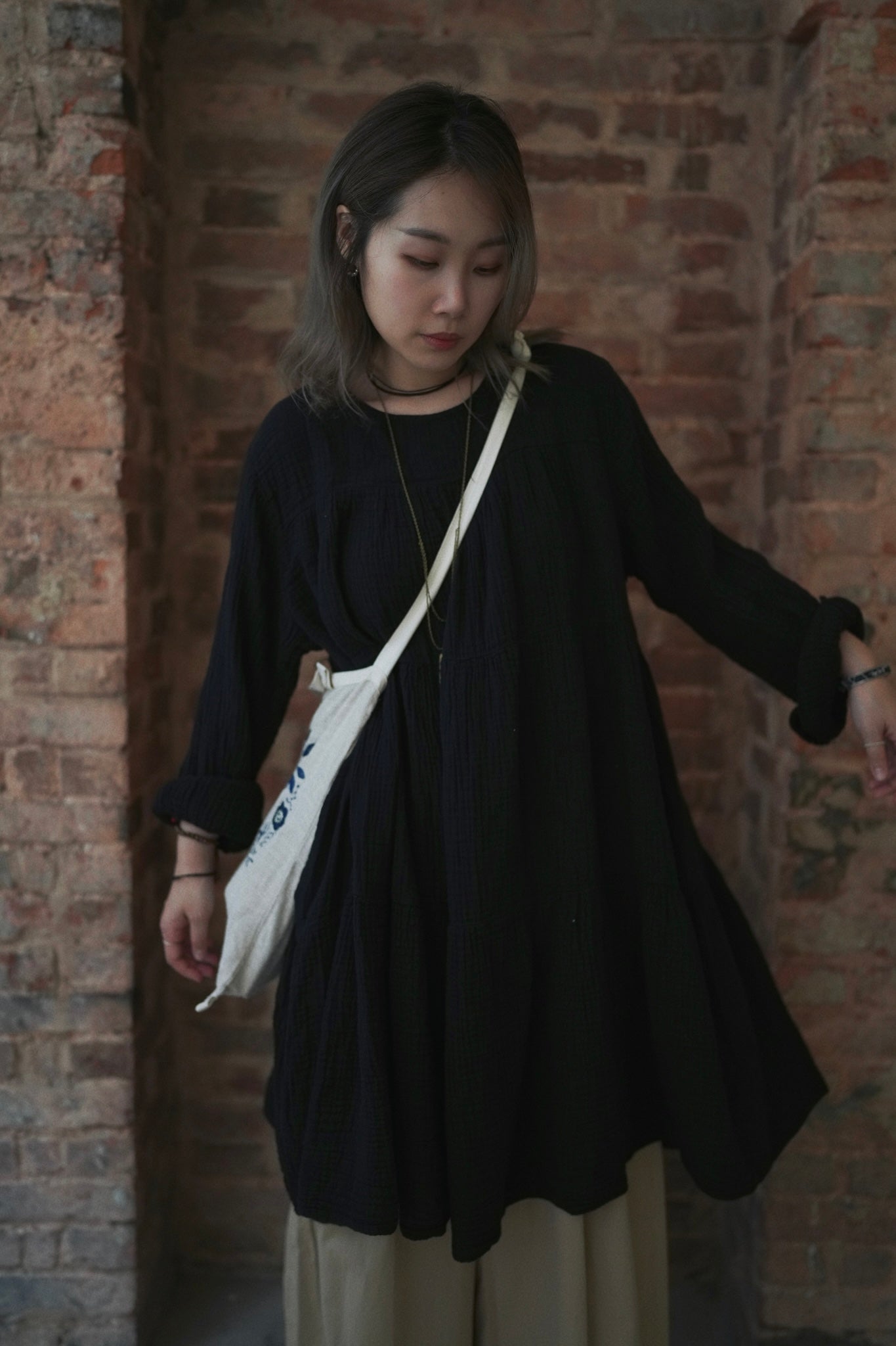 CA609 2WAY Gauze Dress