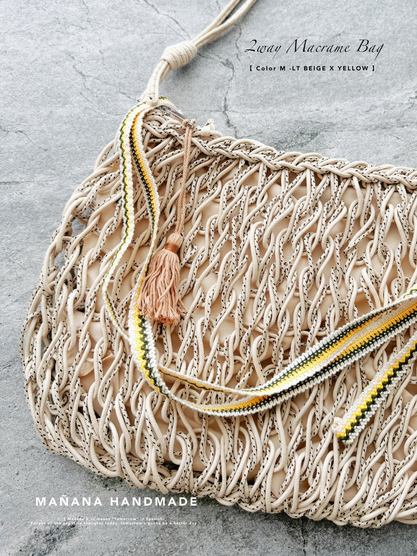 CA626 Mañana Handmade 2way Macrame Bag