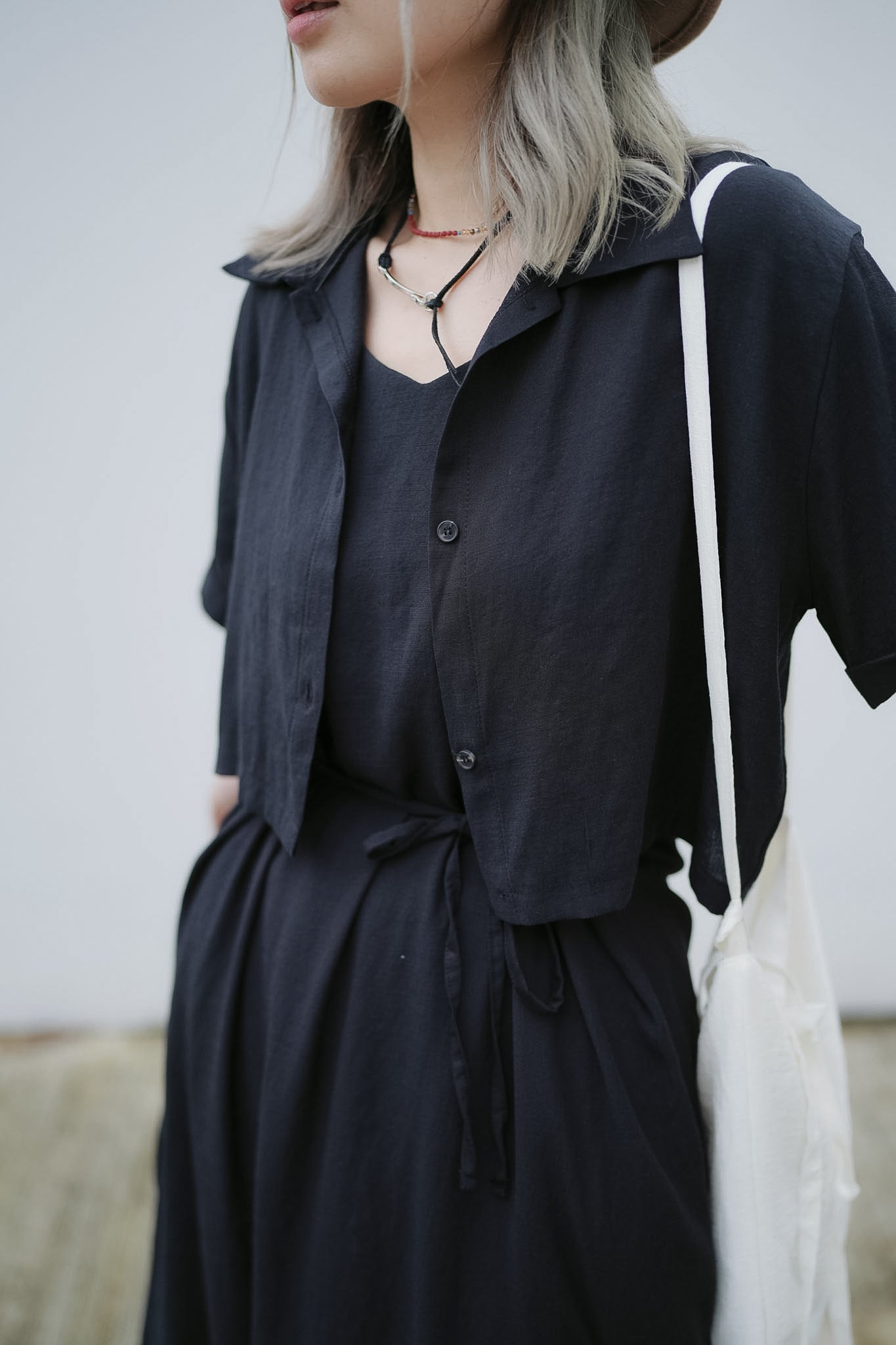 MZ335 Leather Tie Necklace