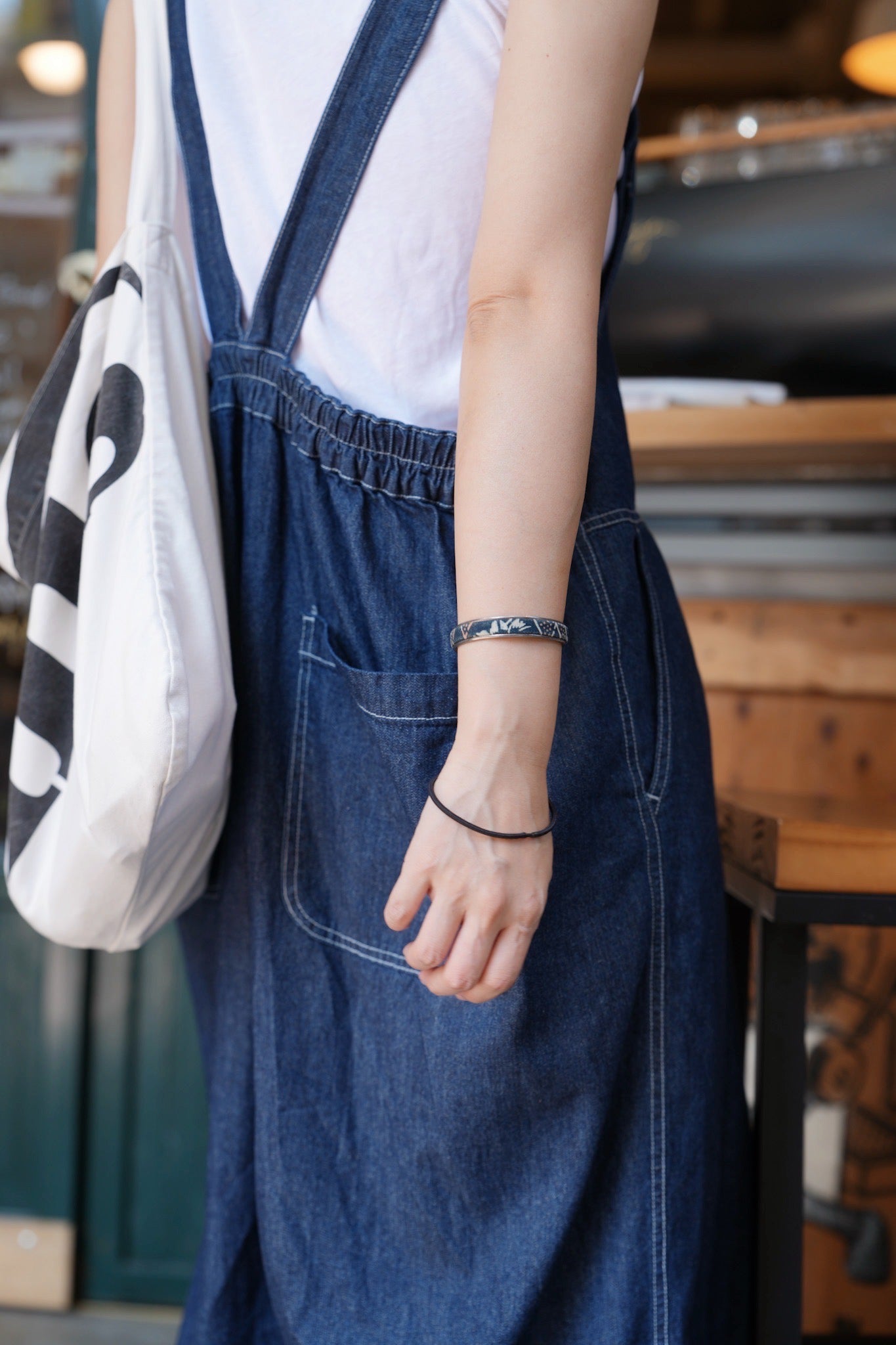 CA907 DENIM POCKET JUMPER PANTS
