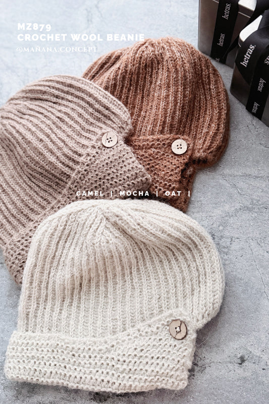 MZ879 CROCHET WOOL BEANIE