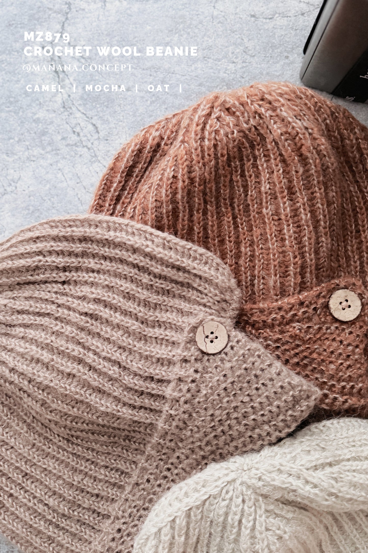 MZ879 CROCHET WOOL BEANIE