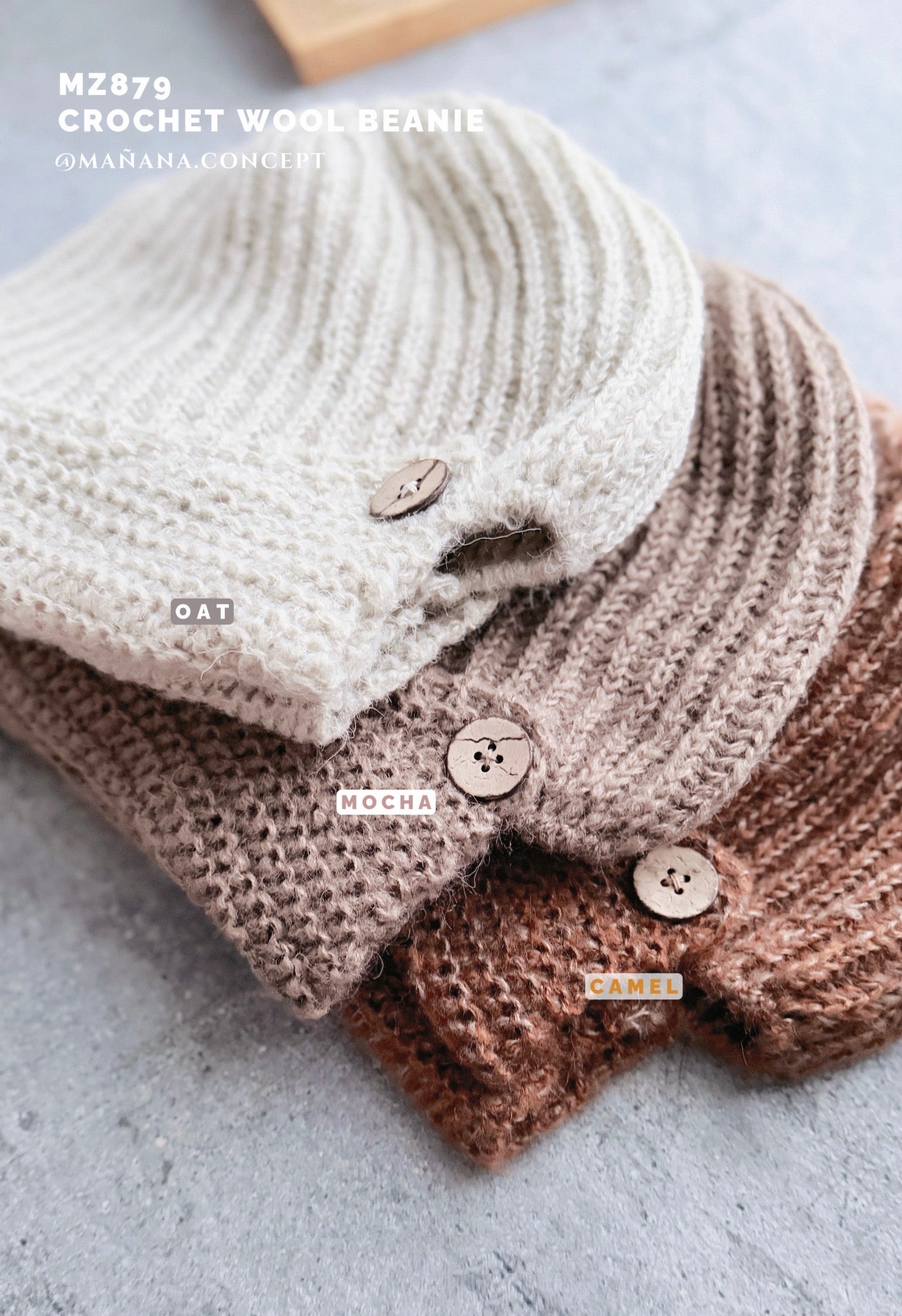 MZ879 CROCHET WOOL BEANIE