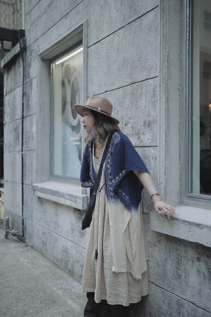 NA378 Embroidered Gradient Cardigan